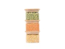 Spare parts Square storage jars Stackable