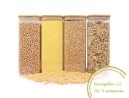 Square storage jars with bamboo lids, set of 4, 2000 ml