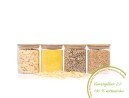 Bocaux de conservation ronds avec couvercles en bambou, lot de 4, 800 ml