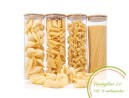 Round storage jars with bamboo lids, set of 4, 2000 ml