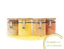 Clipverschluss Vorratsgläser mit Bambusdeckel 4er Set 850ml
