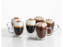 Double-walled 350 ml glasses with handle, set of 6