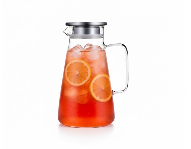Glass carafe with stainless steel lid 1800 ml