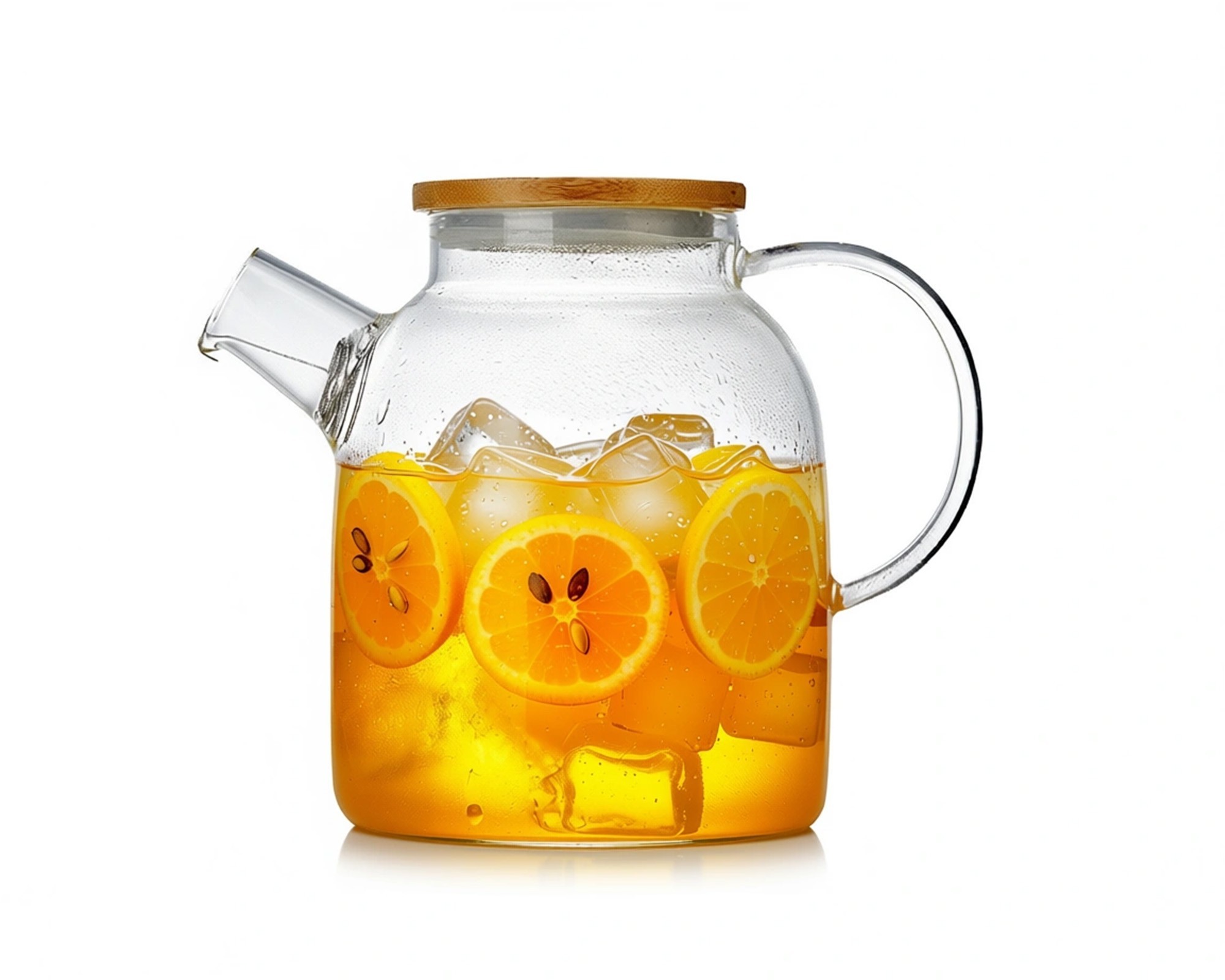 Teekanne mit  Bambus-Deckel 1500 ml