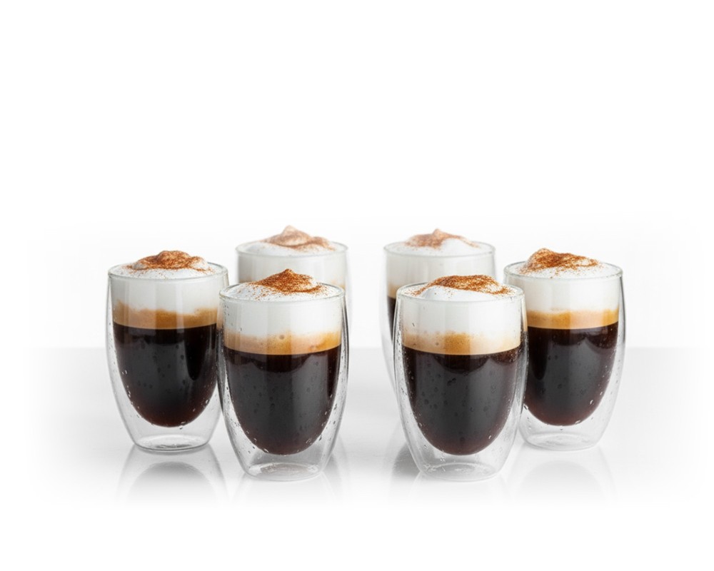 Double-walled 350 ml glasses in a set of 6