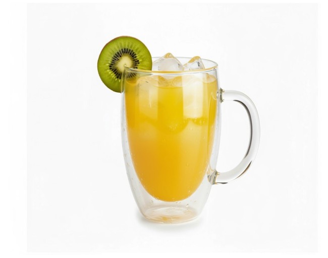 Double-walled 450 ml glasses with handle, set of 6