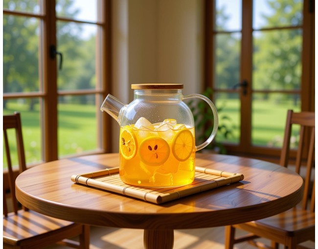 Théière avec couvercle en bambou 1500 ml