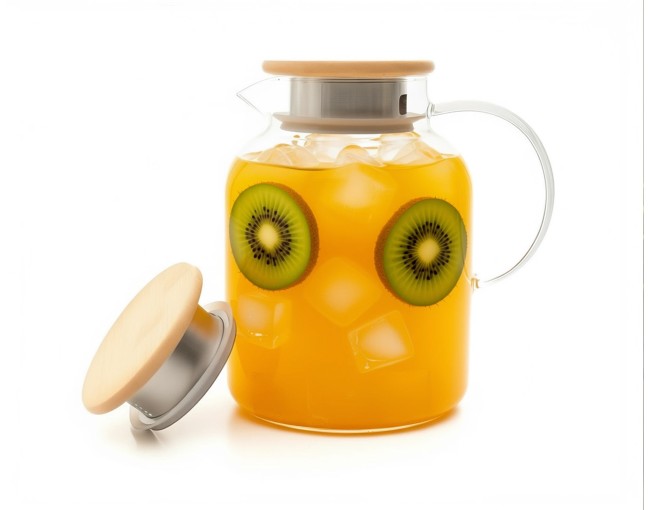 Teapot with bamboo lid 1700 ml