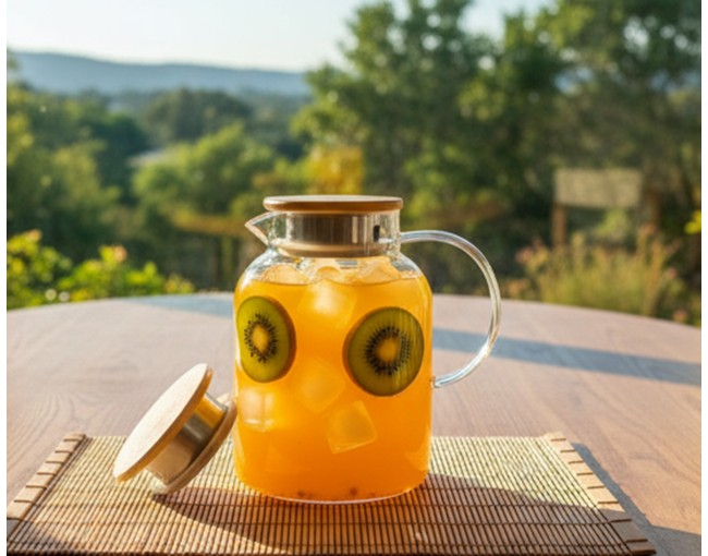 Teiera con coperchio in bambù 1700 ml