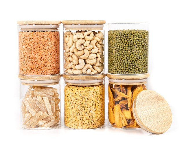 Schmale runde Vorratsgläser 10cm hoch 6er Set Ø8cm