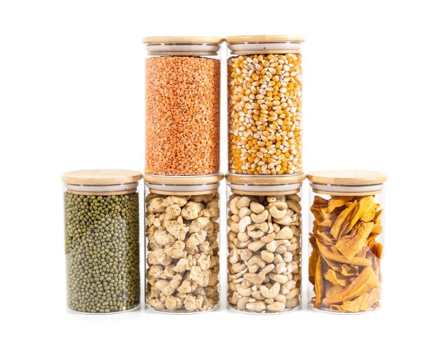 Schmale runde Vorratsgläser 14cm hoch 6er Set Ø8cm