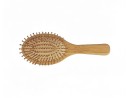 Large round bamboo hairbrush