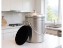 Bac à compost 5 litres en acier inoxydable avec filtre