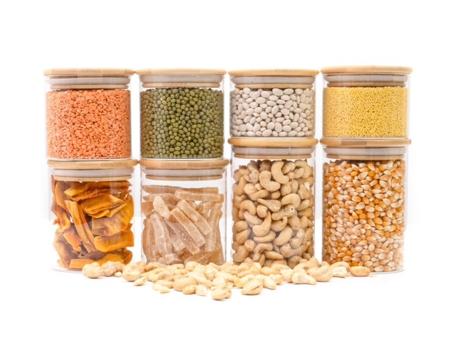 Schmale runde Vorratsgläser 8er Set klein Ø8cm