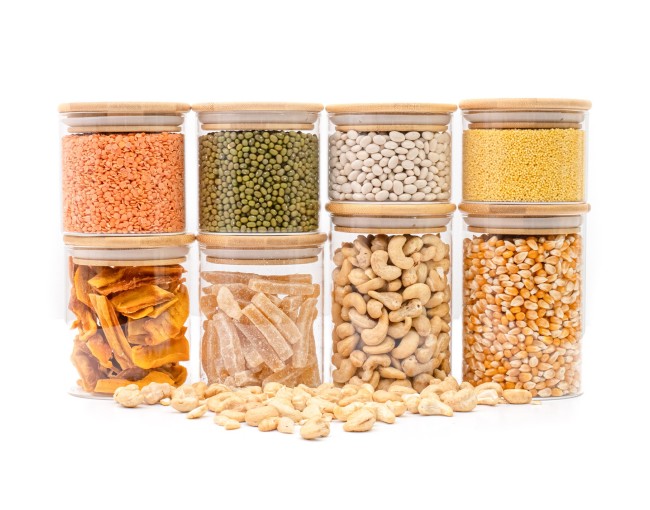 Schmale runde Vorratsgläser 8er Set klein Ø8cm