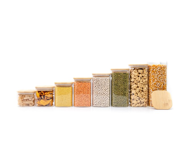 Bocaux de rangement carrés et étroits, Ø8cm individuellement