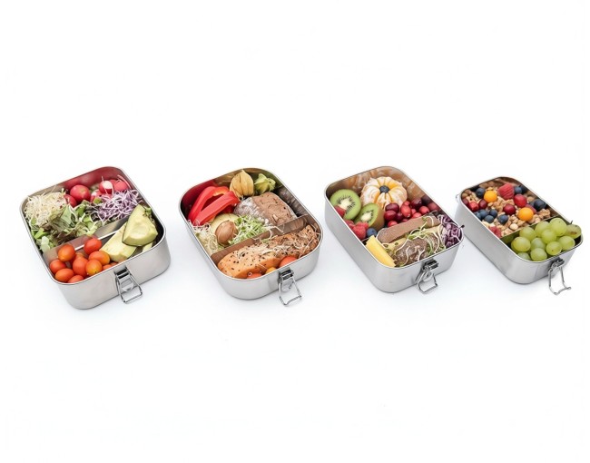 Lunch box with roll clips 1200 ml