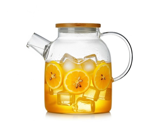 Teekanne mit  Bambus-Deckel 1500 ml