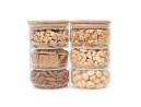 Round storage jars, stackable, set of 6