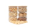 Round storage jars, stackable, set of 6
