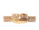 Round storage jars, stackable, set of 6