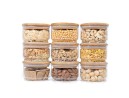 Bocaux de rangement ronds, empilables, lot de 9