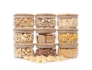 Bocaux de rangement ronds, empilables, lot de 9