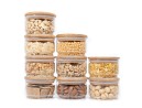 Bocaux de rangement ronds, empilables, lot de 9