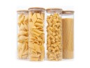 Barattoli rotondi con coperchio in bambù, set da 4, 2000 ml