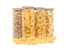 Barattoli rotondi con coperchio in bambù, set da 4, 1700 ml