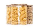 Barattoli rotondi con coperchio in bambù, set da 4, 1700 ml