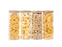 Bocaux de conservation ronds avec couvercles en bambou, lot de 4, 1700 ml