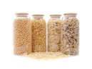 Bocaux de conservation ovales avec couvercles en bambou, lot de 4, 1200 ml
