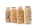 Bocaux de conservation ovales avec couvercles en bambou, lot de 4, 1200 ml