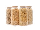 Bocaux de conservation ovales avec couvercles en bambou, lot de 4, 1200 ml