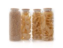 Barattoli ovali con coperchio in bambù, set da 4, 1500 ml