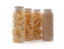 Barattoli ovali con coperchio in bambù, set da 4, 1500 ml