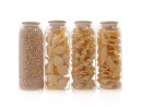 Oval storage jars with bamboo lids, set of 4, 1500 ml
