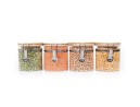 Clipverschluss Vorratsgläser mit Bambusdeckel 4er Set 750ml
