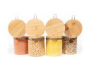 Clipverschluss Vorratsgläser mit Bambusdeckel 4er Set 850ml