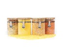 Clip-on storage jars with bamboo lids, set of 4, 850ml