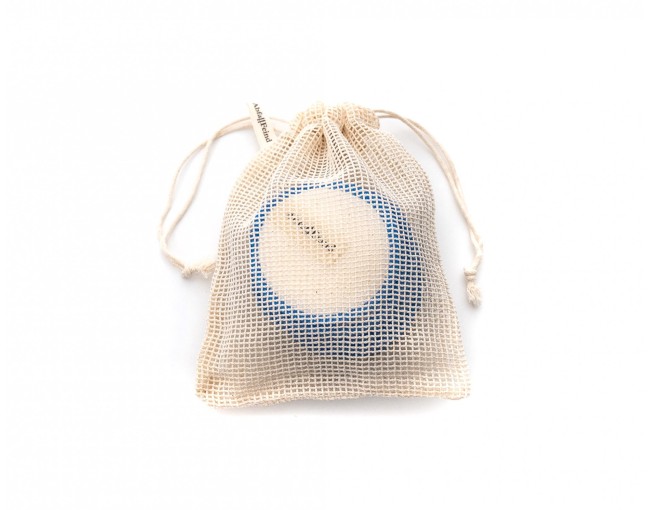 Makeup removal pads bamboo and cotton set of 12 blue