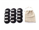 Make-up removal pads bamboo and cotton black set of 12