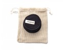 Make-up removal pads bamboo and cotton black set of 12