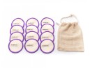 Abschminkpads Hanf und Baumwolle 12er Set