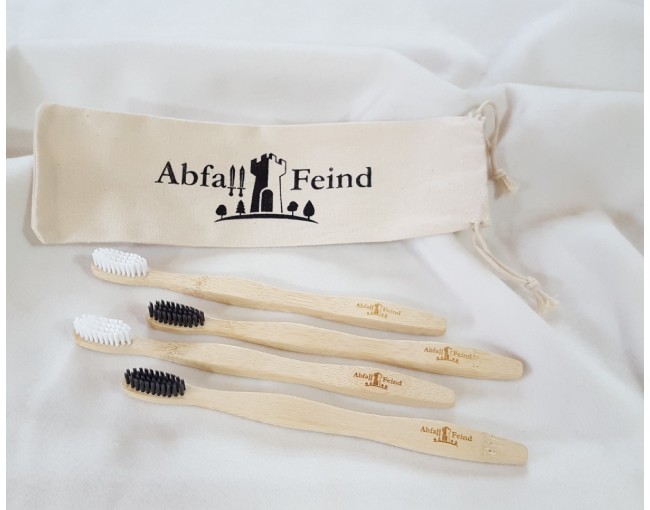 Bamboo toothbrushes set of 4