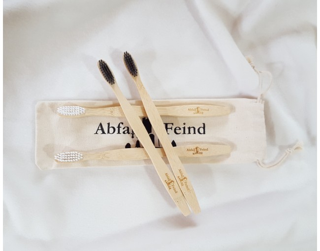 Bamboo toothbrushes set of 4