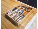 Bamboo cutlery tray with 5 compartments