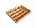 Bamboo cutlery tray with 5 compartments