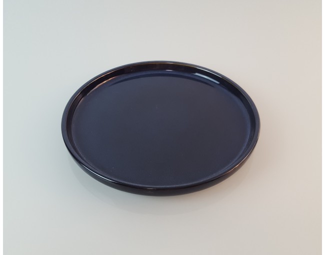 Piatto da dessert blu scuro in ceramica